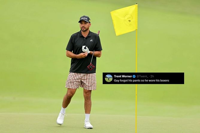 "Forgot his pants"- Golf fans react to Jason Day's $120 shorts that look like 'boxers'