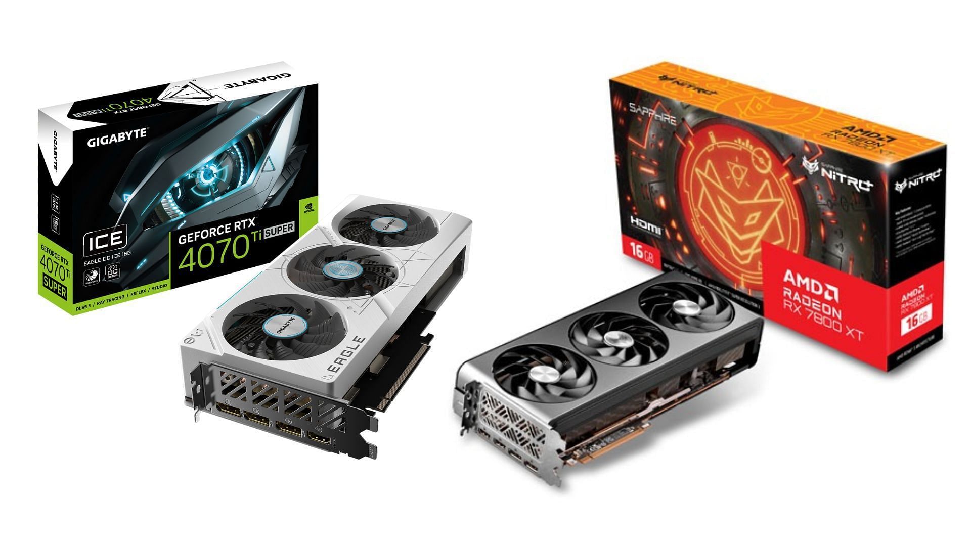 Which is a better GPU in 2024: (Image via Sapphire,Gigibyte)