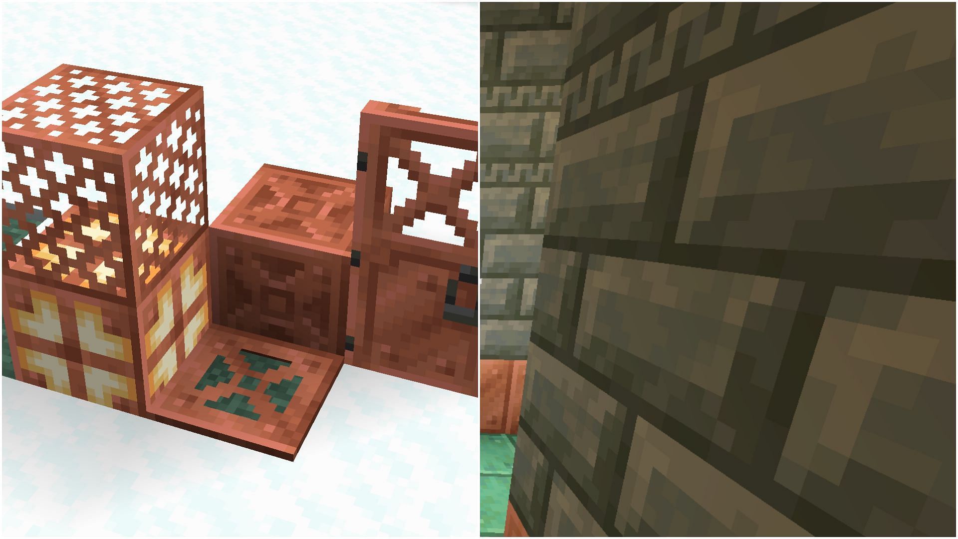 Copper and tuff building blocks (Image via Mojang Studios)