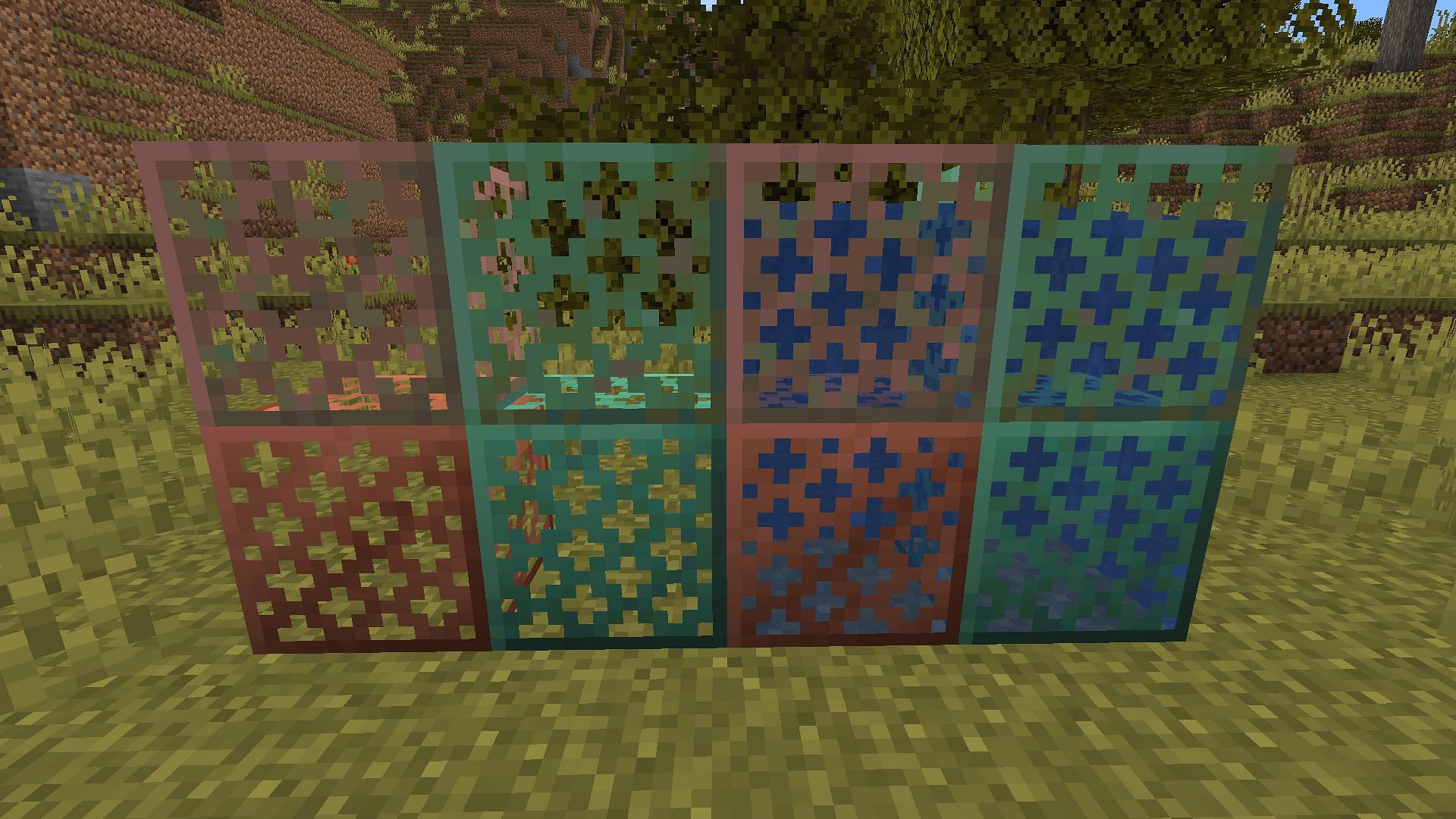 All the variations of copper grate (Image via Mojang)