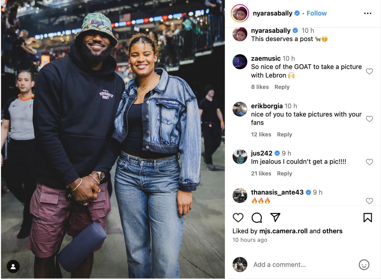 Jonquel Jones drops candid reaction to Nyara Sabally's photo with LeBron James