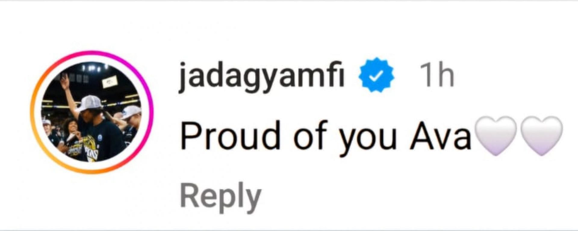 Jada Gyamfi&#039;s comment on Ava Jones&#039; retirement statement.