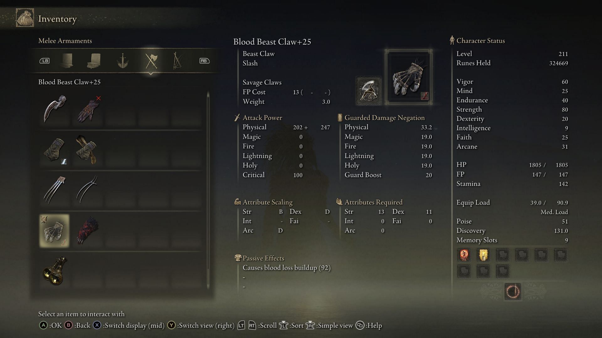 Beast Claw with Bleed affinity (Image via FromSoftware)
