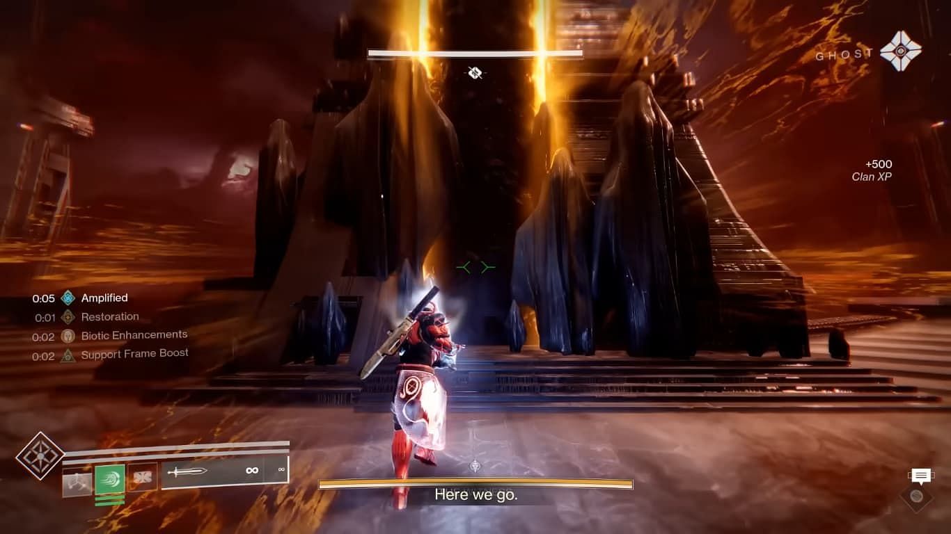 Interact with the statue to Embrace the Darkenss (Image via Bungie)