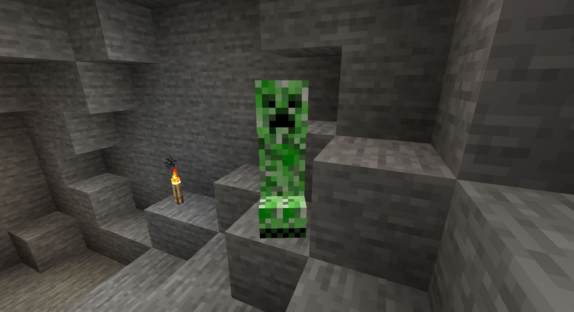 Creepers have ended many Minecraft Hardcore worlds before they really got started (Image via Mojang Studios)