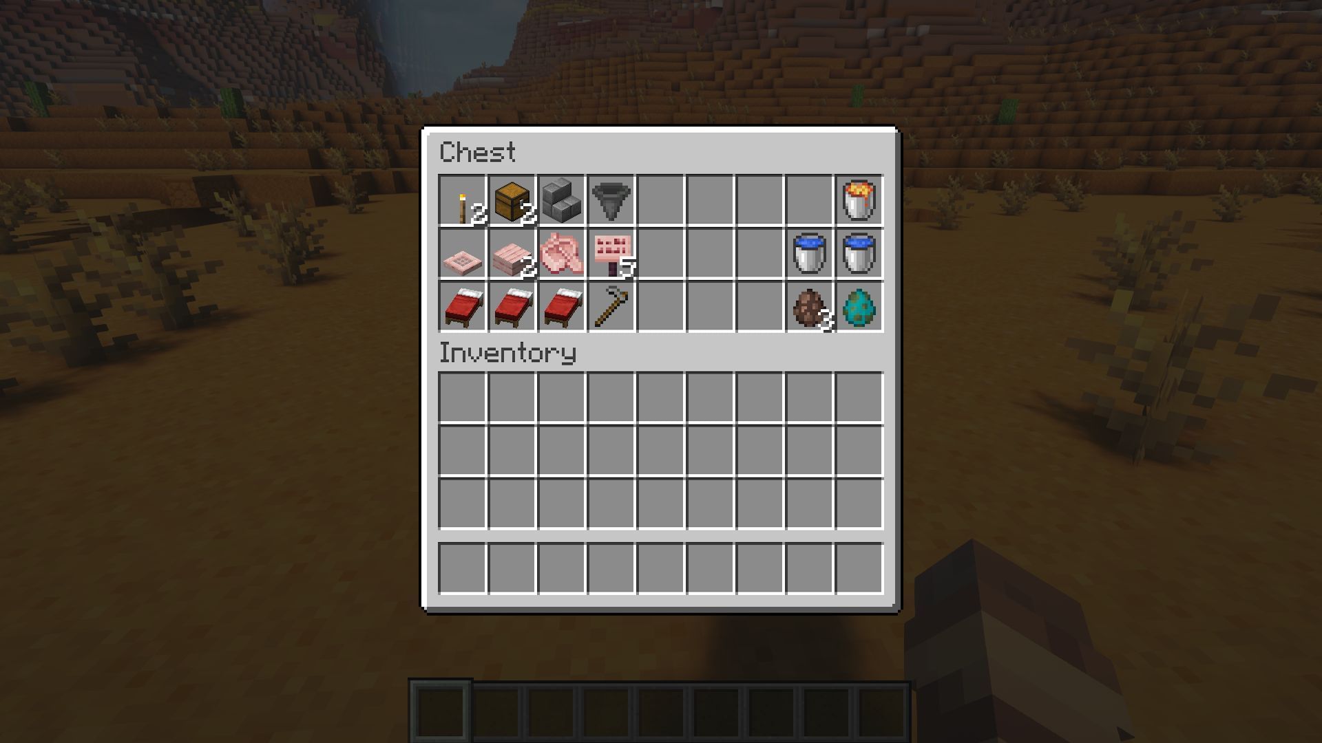 The materials needed to make the iron farm (Image via Mojang)