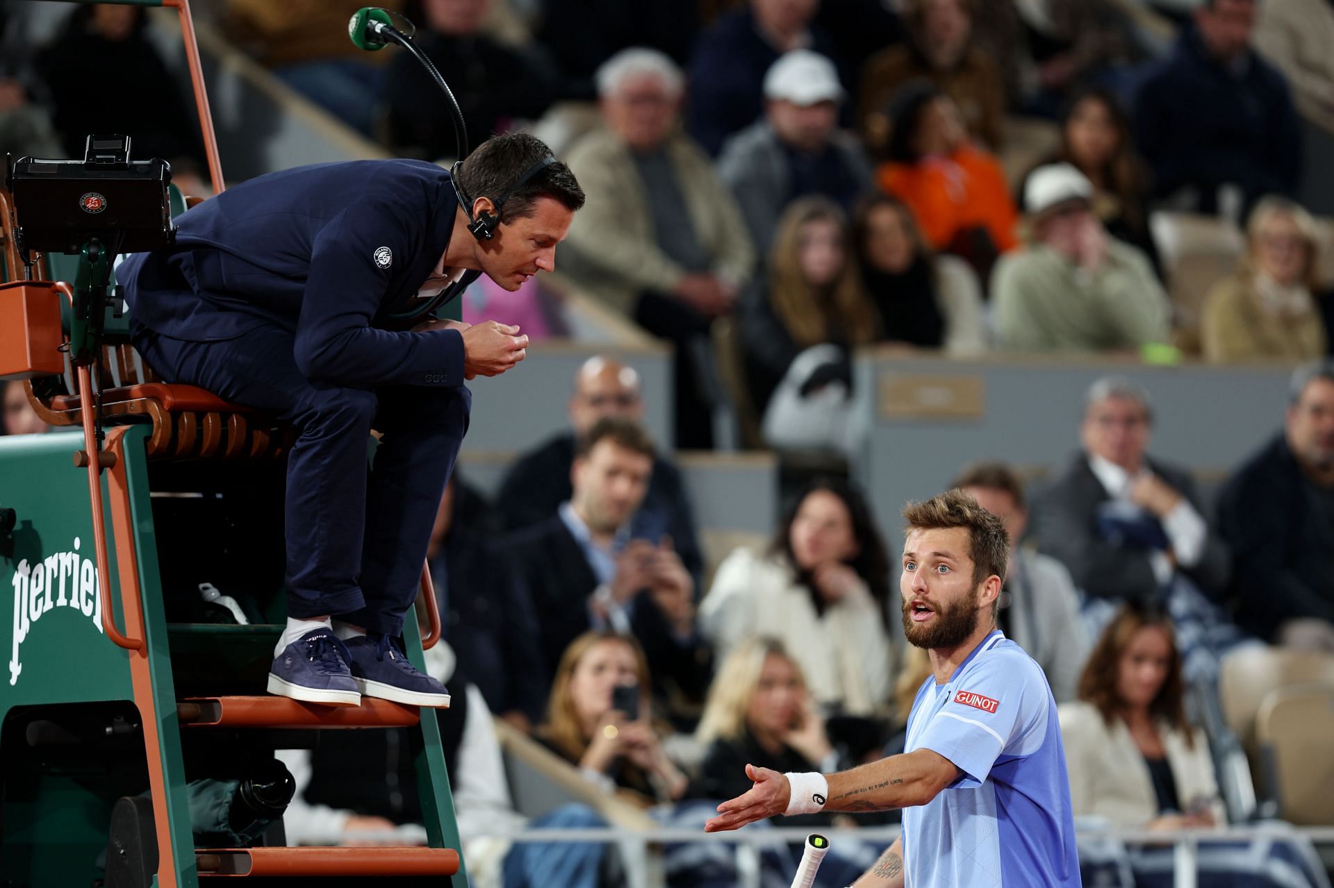 Corentin Moutet on Day 8 at Roland-Garros