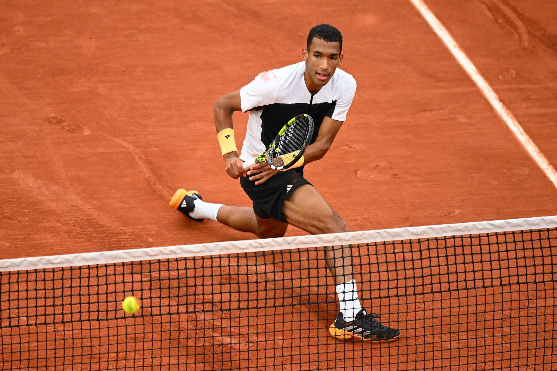 Felix Auger-Aliassime at the 2024 French Open. (Photo: Getty)