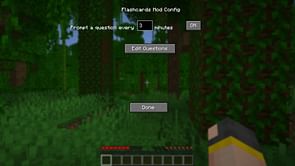 Minecraft player adds working flashcards to study while playing the game