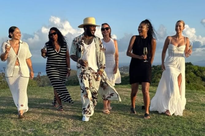 In Photos: Dwyane Wade's wife Gabrielle Union enjoys sunset and cocktails with friends at Mandarin Oriental's luxurious island resort