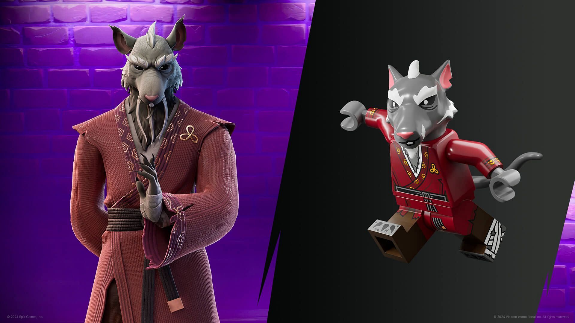 Splinter skin is now in Fortnite (Image via Epic Games)