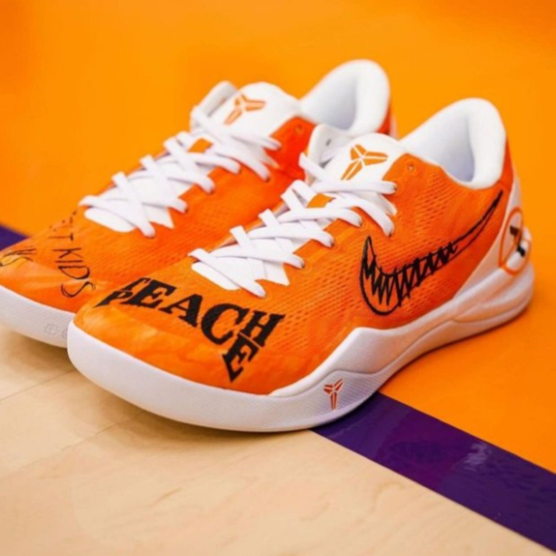 Custom Kobe 8 sneakers for Cloud and her cause (Via Instagram)