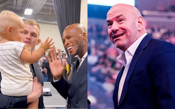 Dana White shares three-word reaction to Ian Garry's son's wholesome interaction with Michael 'Venom' Page