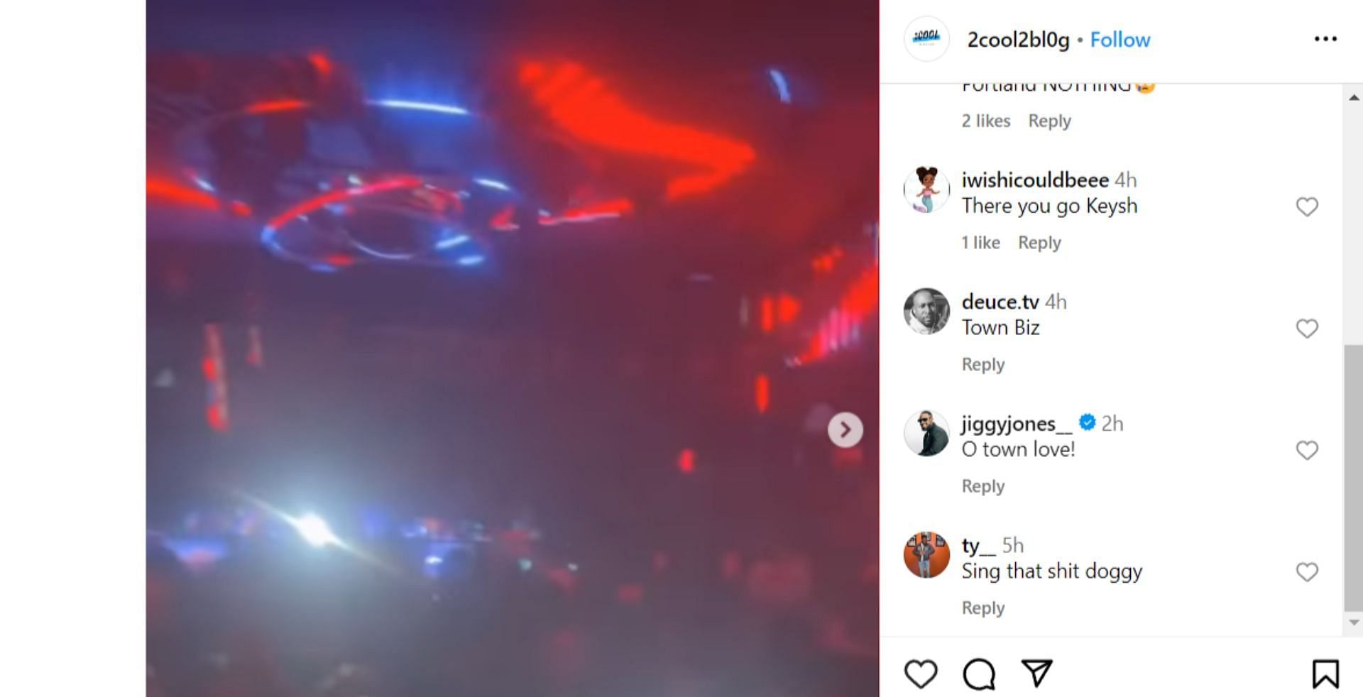 Damian Lillard was seen partying in a club. (2cool2bl0g on Instagram)