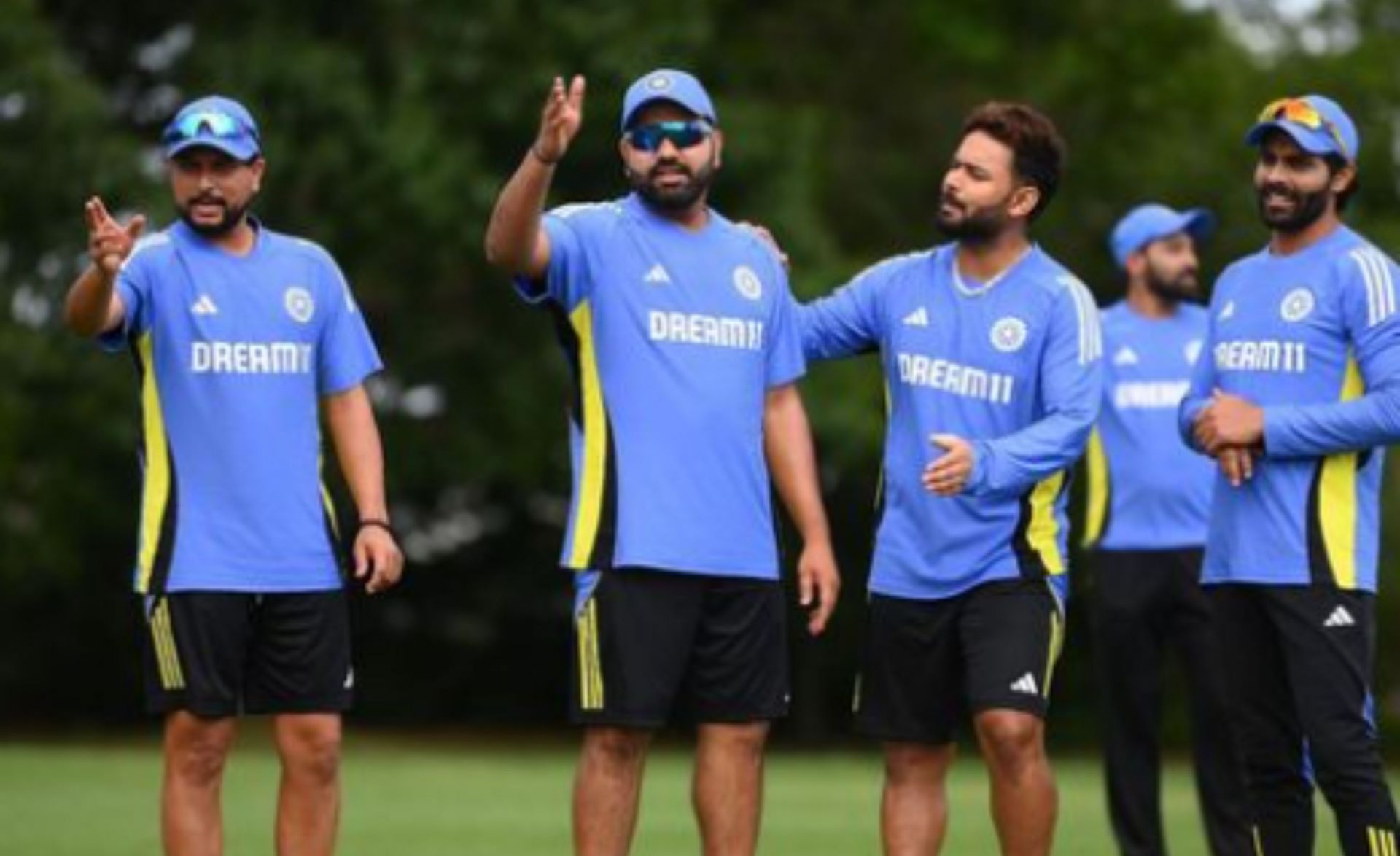 Team India players during a practice session in New York. (Image: Rishabh Pant/Instagram)