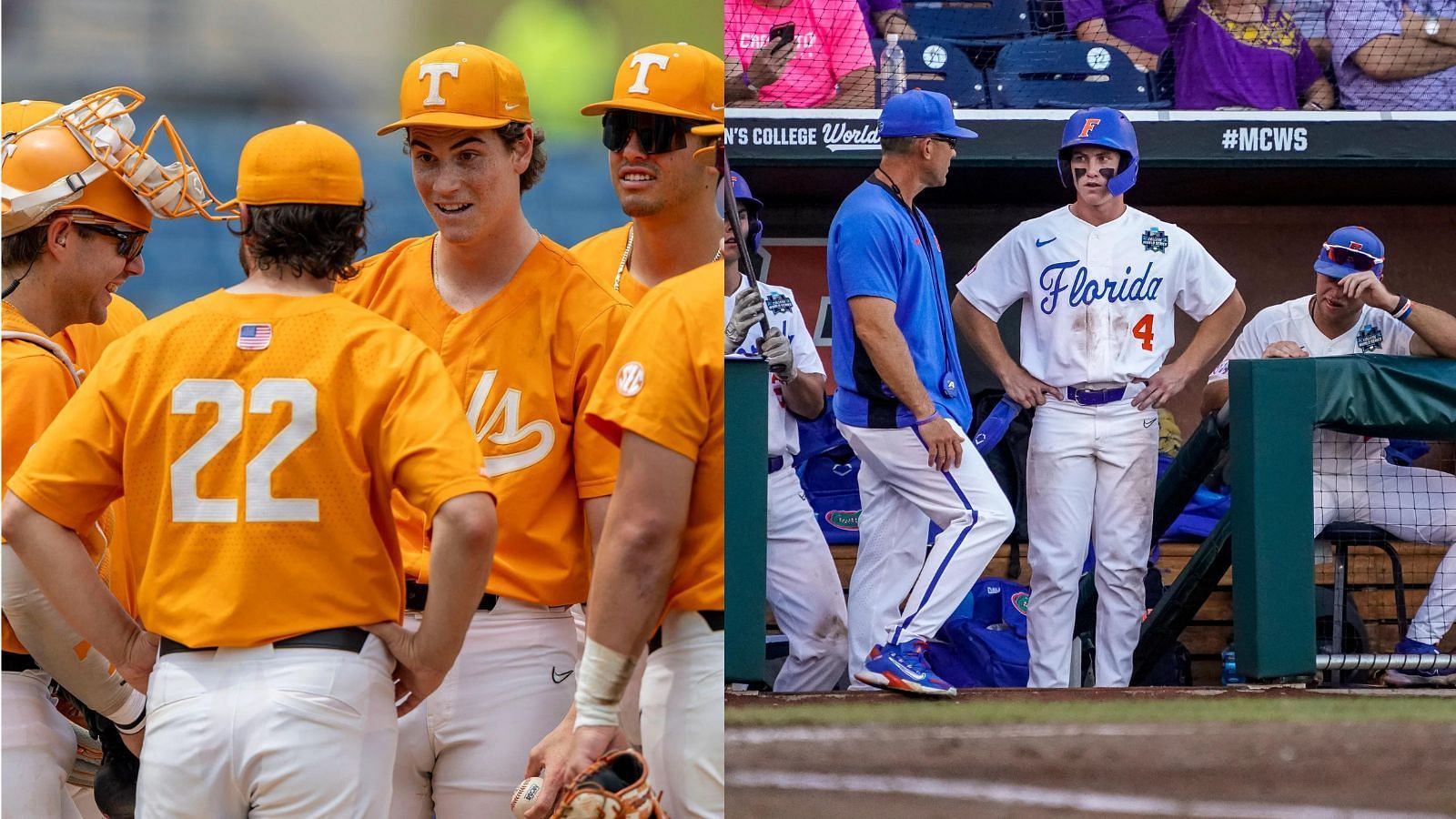 The College World Series field runs from favorite Tennessee to surprise entrant Florida.