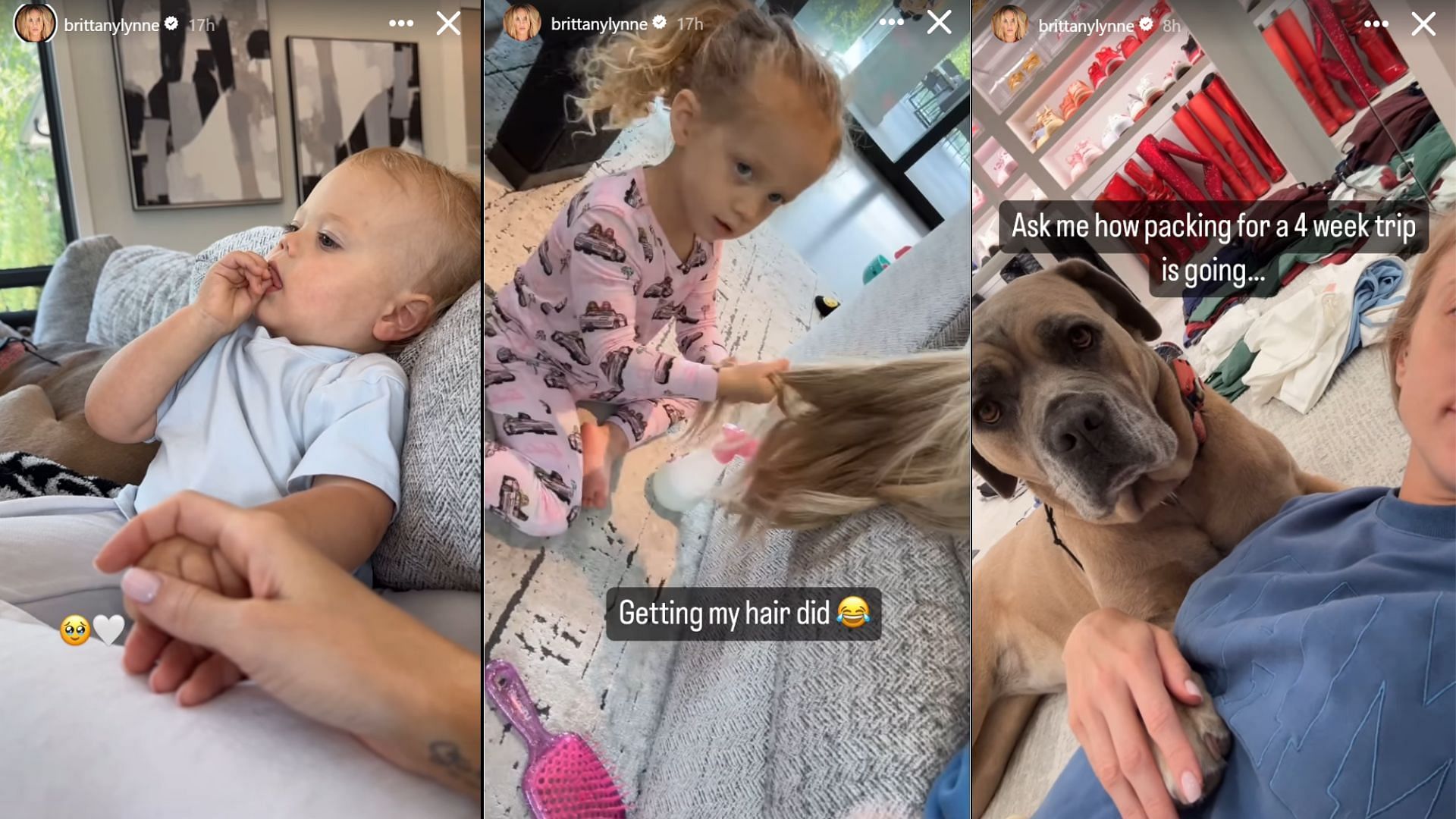 Patrick Mahomes&#039; wife shares adorable clip with daughter Sterling Skye (From: @brittanylynne Instagram)