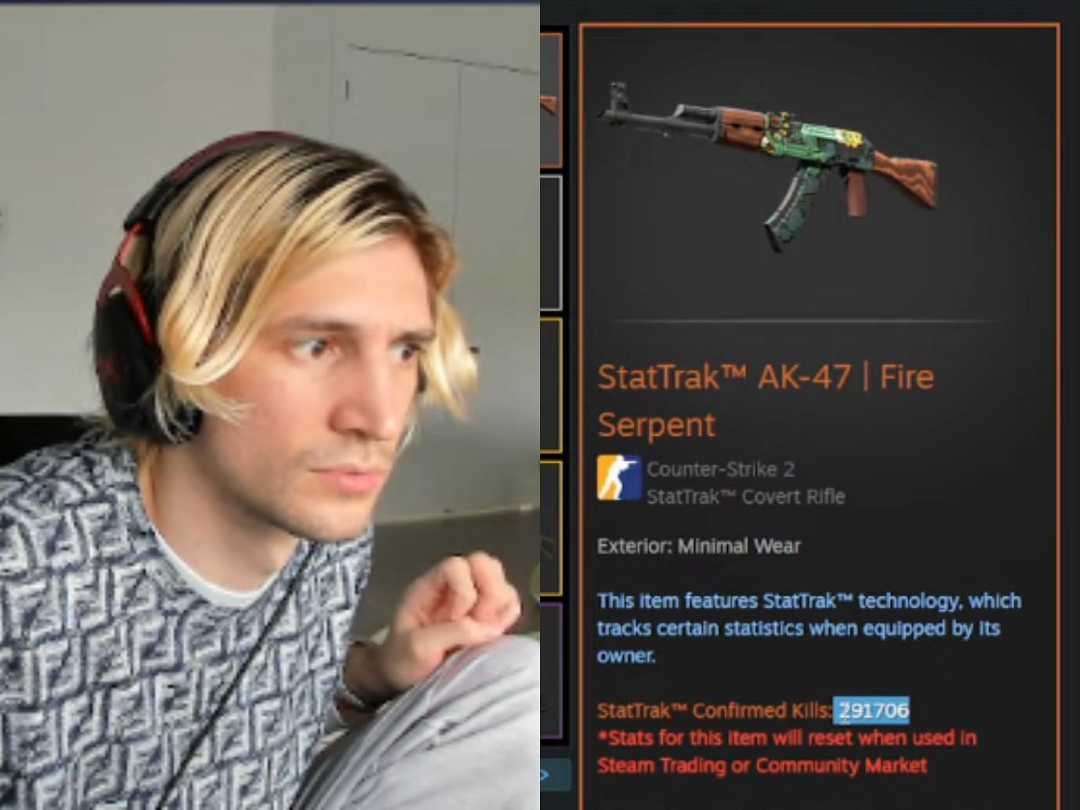 xQc gives away some expensive on-game gifts to Stewie2K (Image via YouTube/xQc Clips)