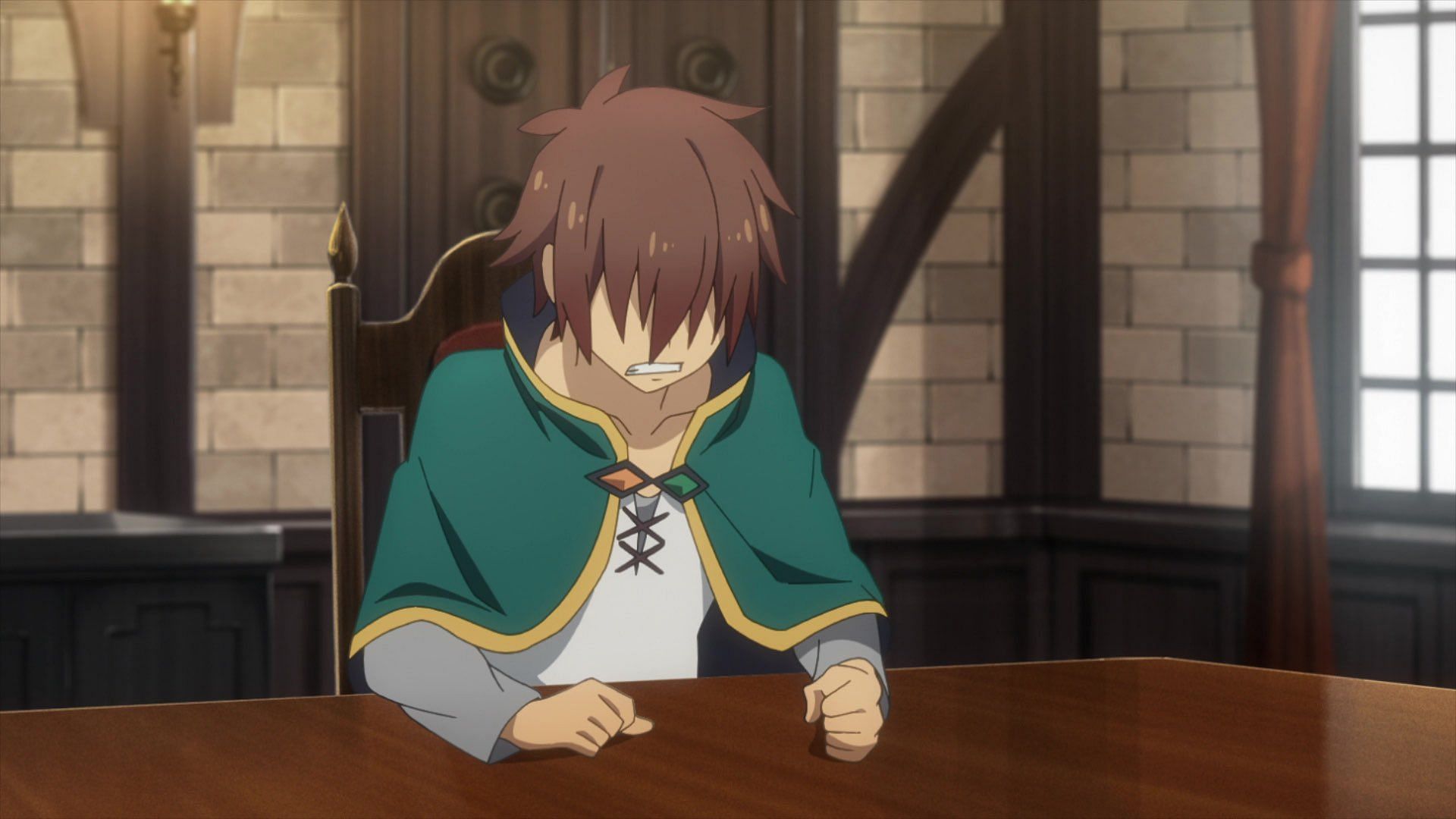 Kazuma&#039;s frustration over not being able to help Darkness (Image via Drive)