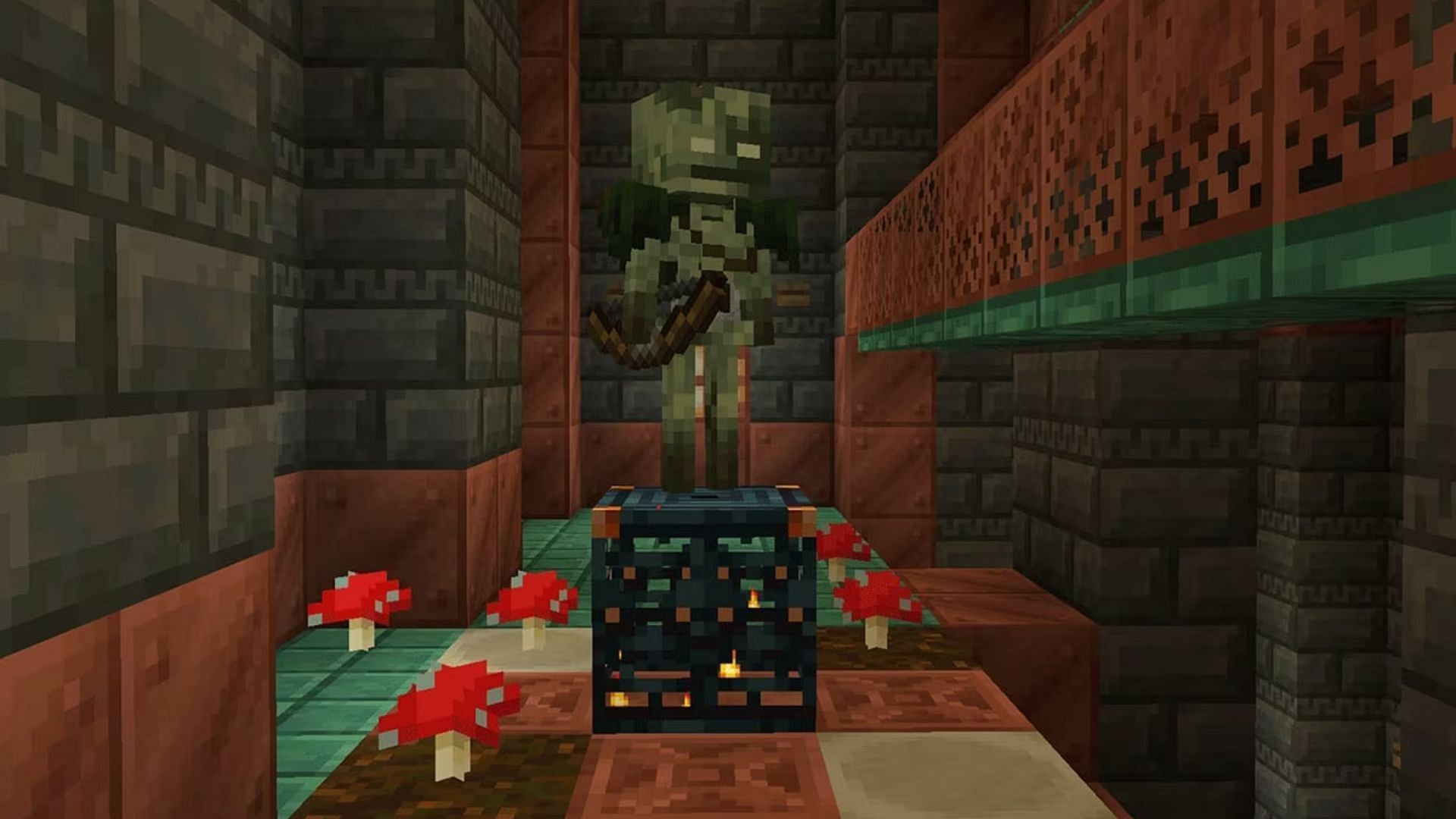 The bogged in Minecraft uses poison arrows to attack (Image via Mojang Studios)