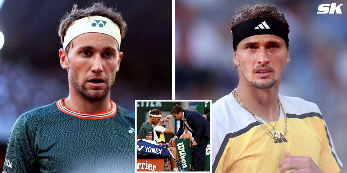 Casper Ruud struggled with a stomach issue in French Open SF against Alexander Zverev