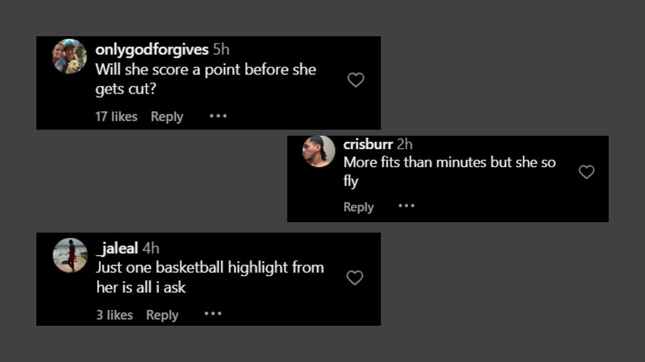 Fans comment on Nika Muhl&#039;s latest fit. (Credits: @leaguefits/Instagram)