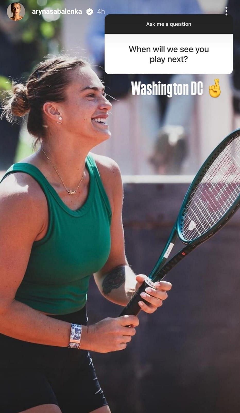 Aryna Sabalenka (Image Source: Instagram)