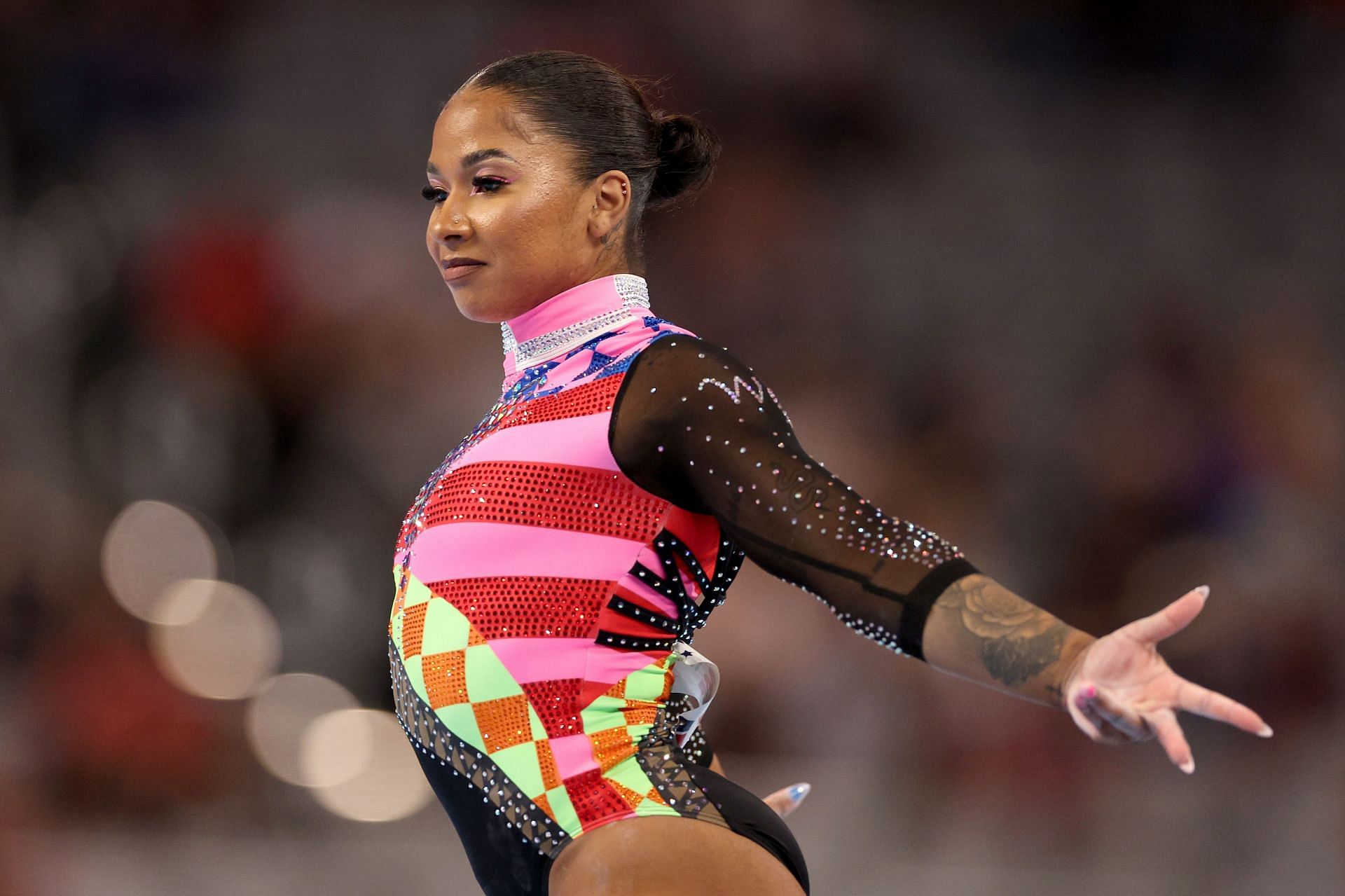 Jordan Chiles at the 2024 Xfinity U.S. Gymnastics Championships