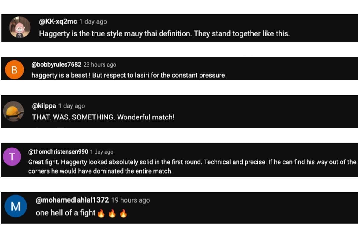 Screenshot of fans&rsquo; comments