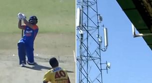 [Watch] Rinku Singh hits a monstrous 104-meter six in IND vs ZIM 2nd T20I