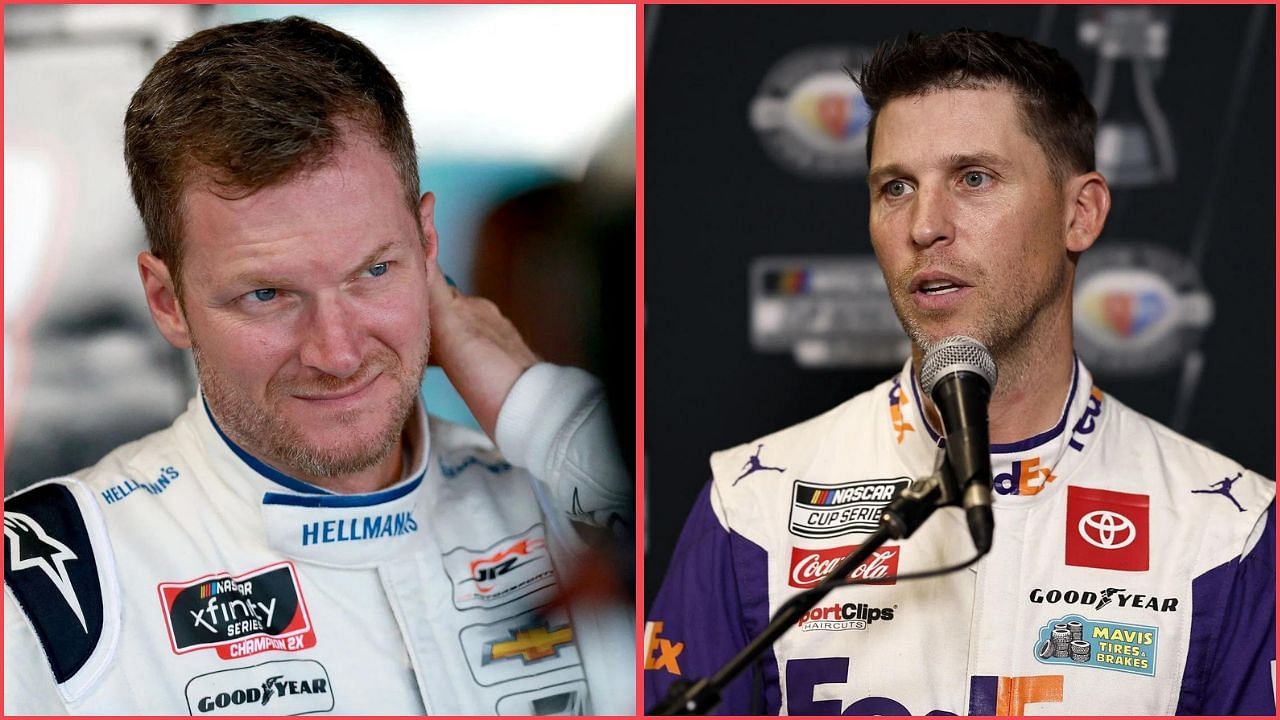 Dale Earnhardt Jr. (L), Denny Hamlin (R), Getty