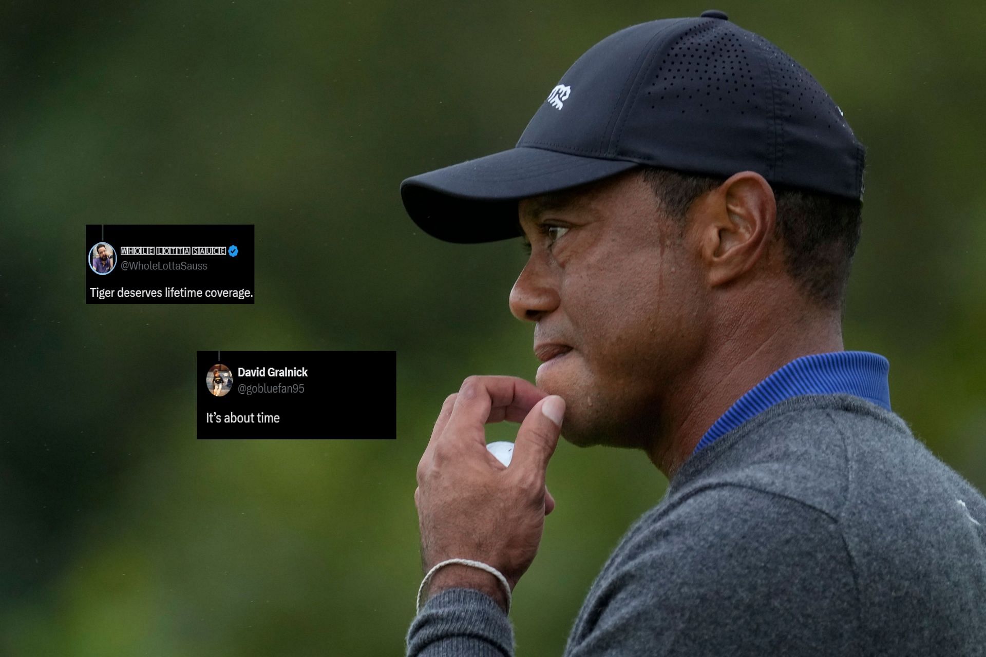 Tiger Woods during the Open Championship, Round 1 (image via USA Today Sports)