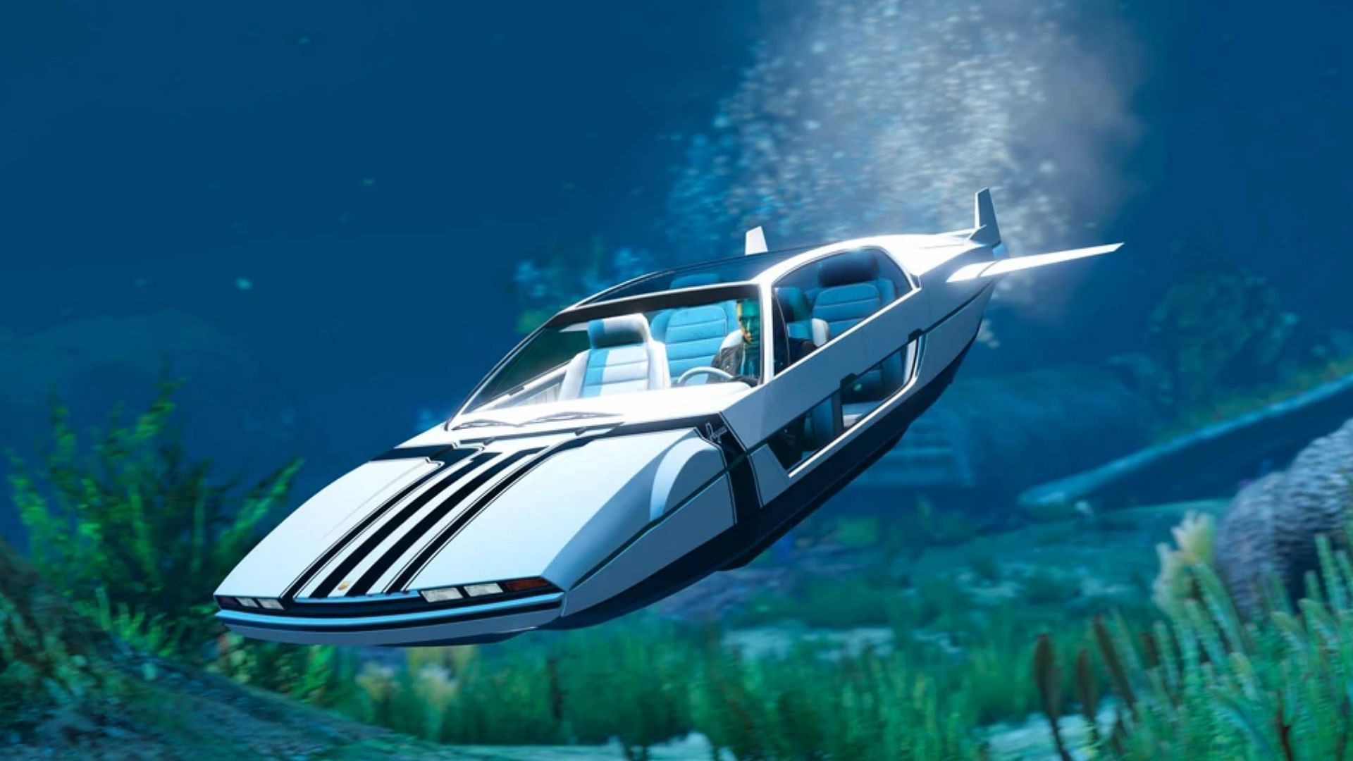 An underwater Pegassi Toreador in Grand Theft Auto 5 Online (Image via Rockstar Games)