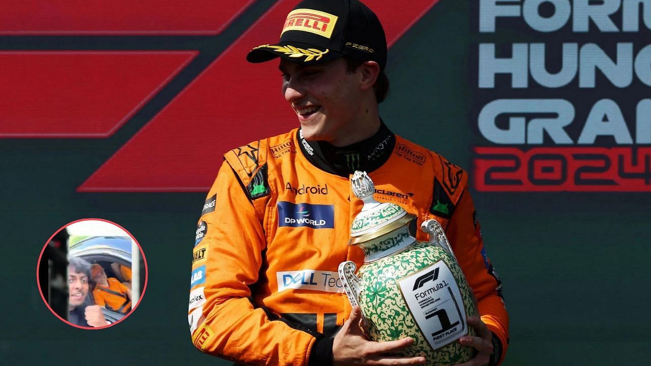 Oscar Piastri, Credi: Getty Images. Fan wishing Oscar Piastri, Courtesy: (x.com/McLarenF1)