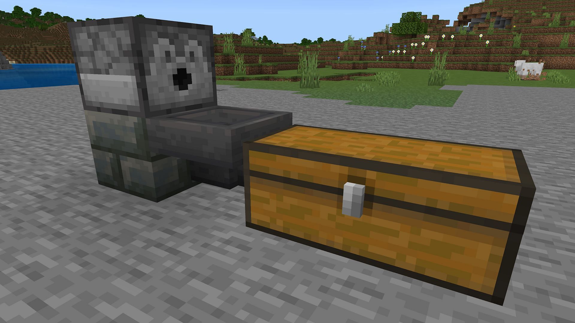 The egg dispenser added above the hopper (Image via Mojang Studios)