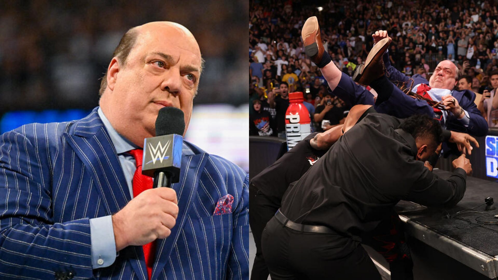 Paul Heyman was recently attacked by Bloodline! [Image credits: WWE.com]