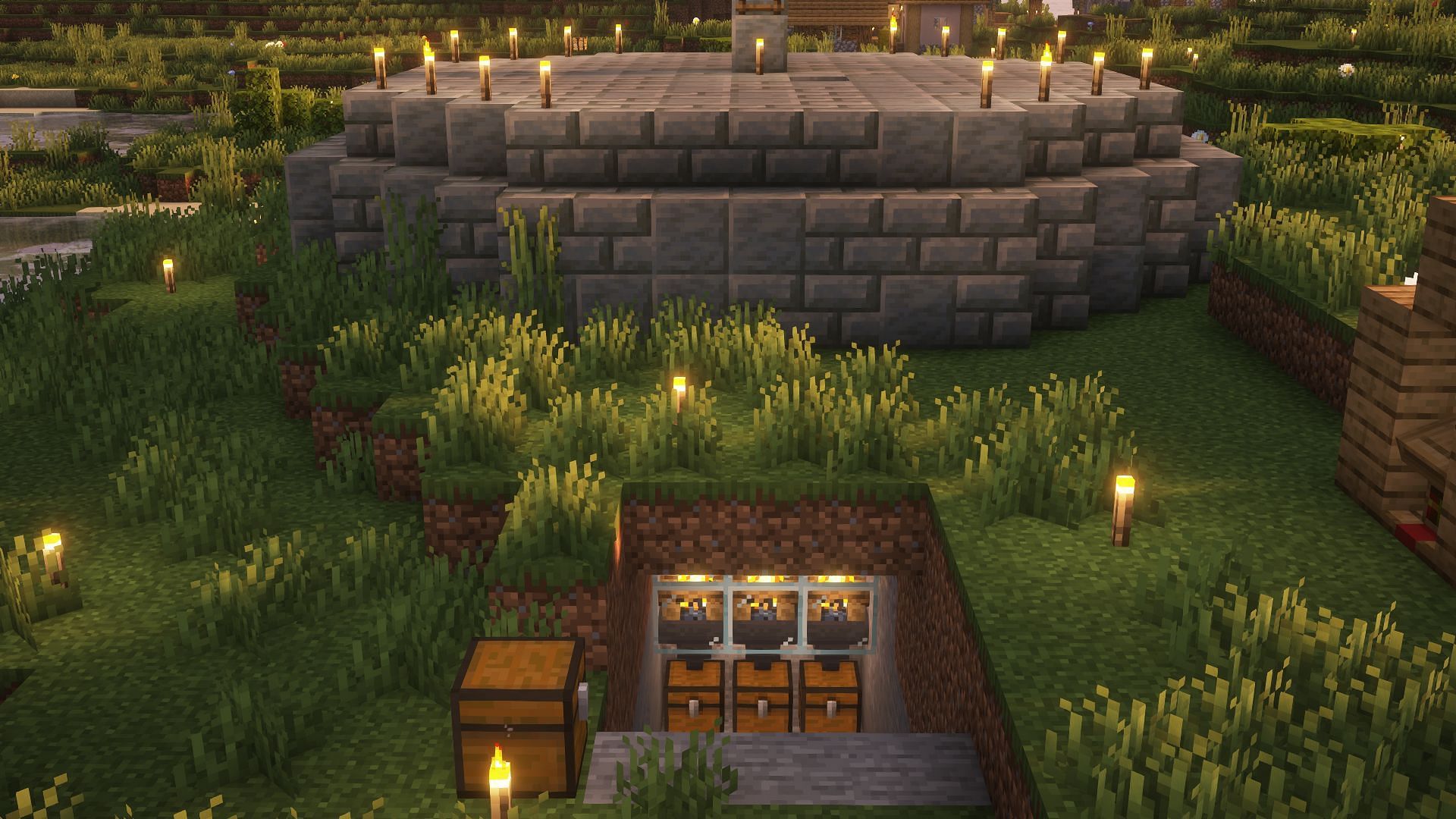 These simple Minecraft farms will make survival much easier for little effort or cost (Image via Mojang)