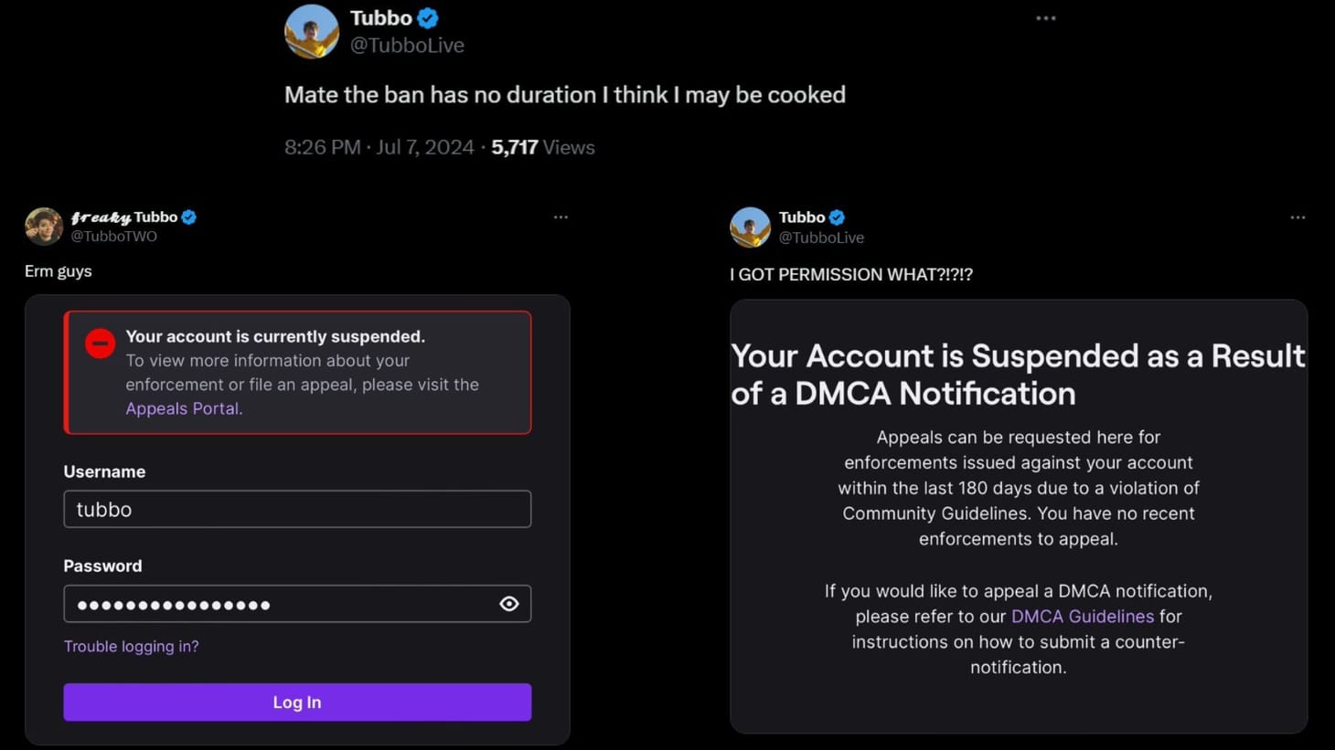 Tubbo gets banned from Twitch due to DMCA violation after streaming F1 ...
