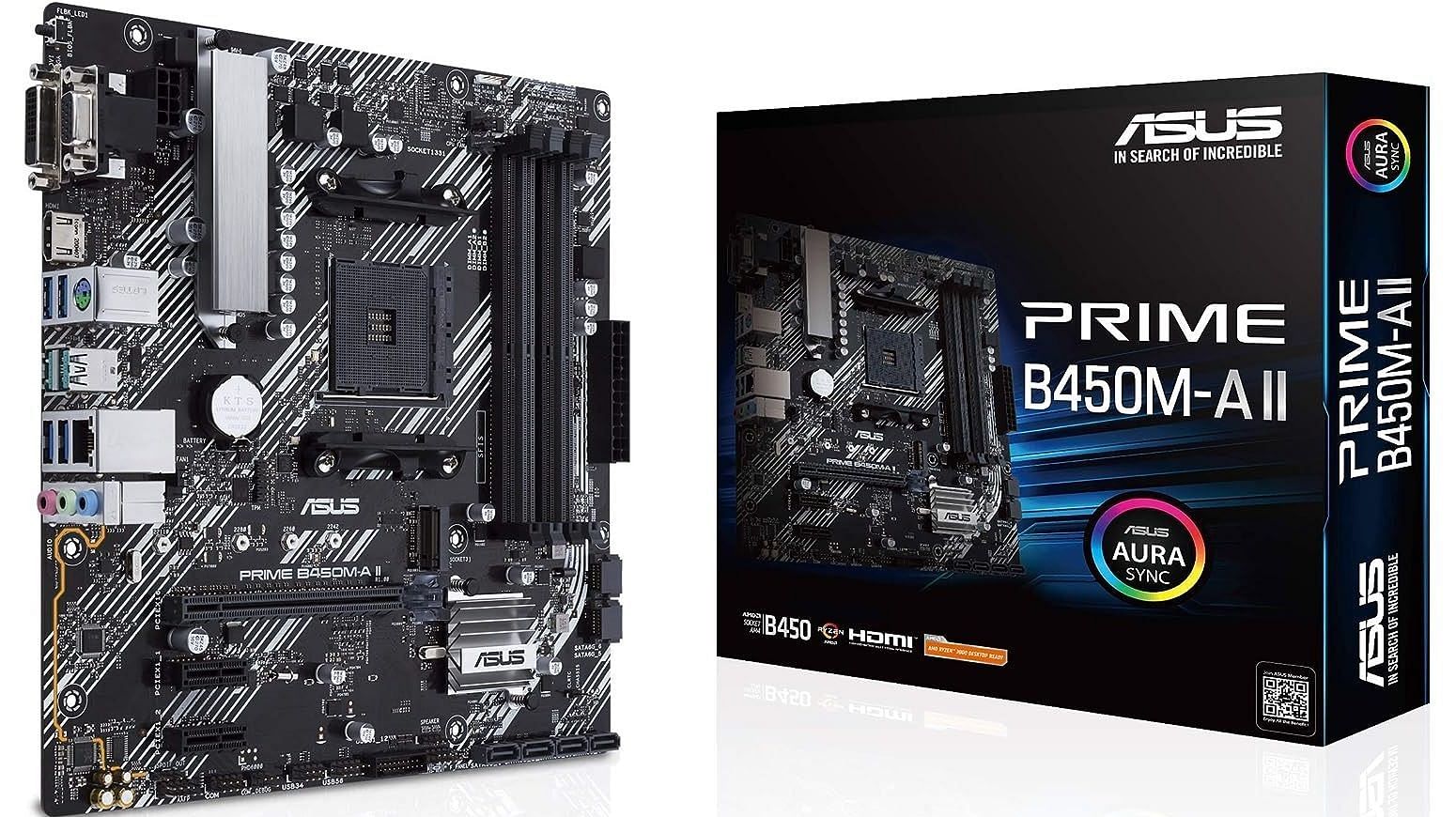 The ASUS Prime B450M-A II motherboard (Image via ASUS, Amazon)