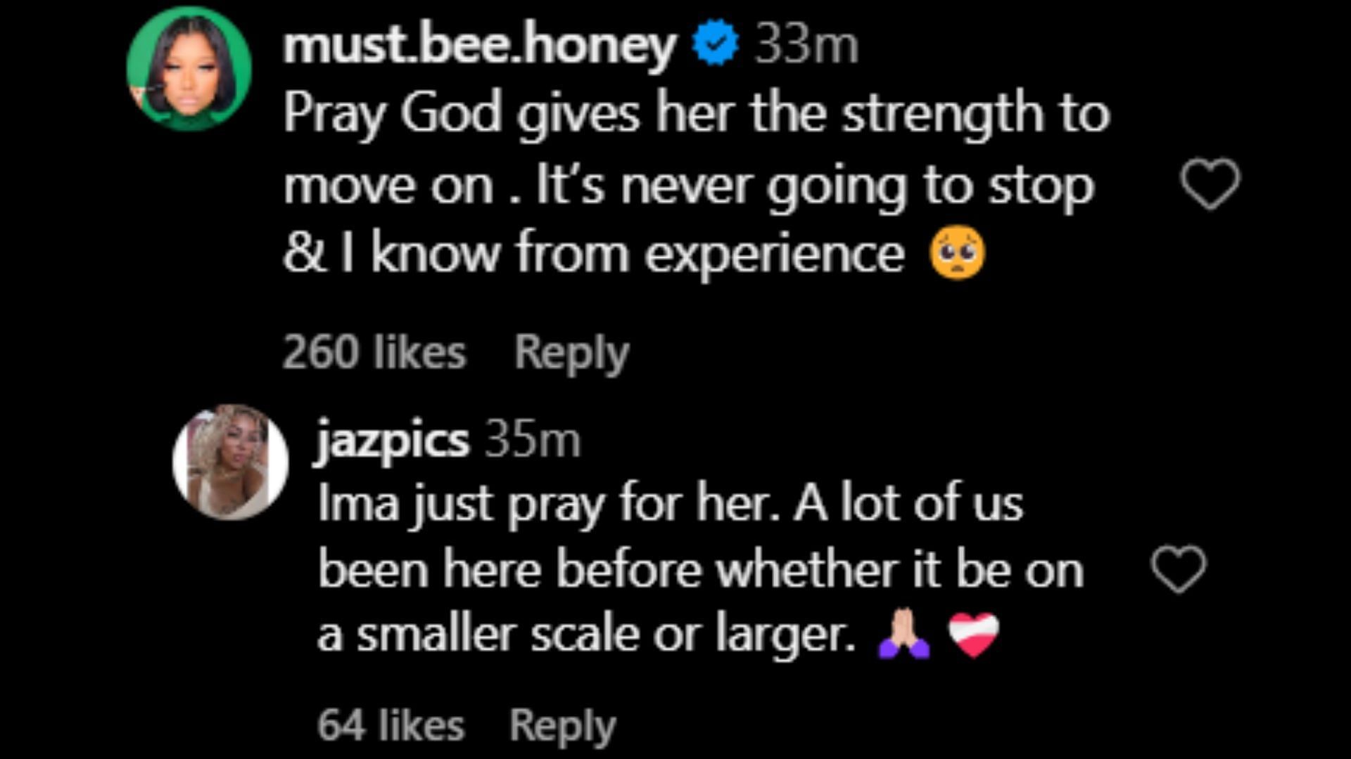 Netizens praying for Bhabie. (Image via Instagram)