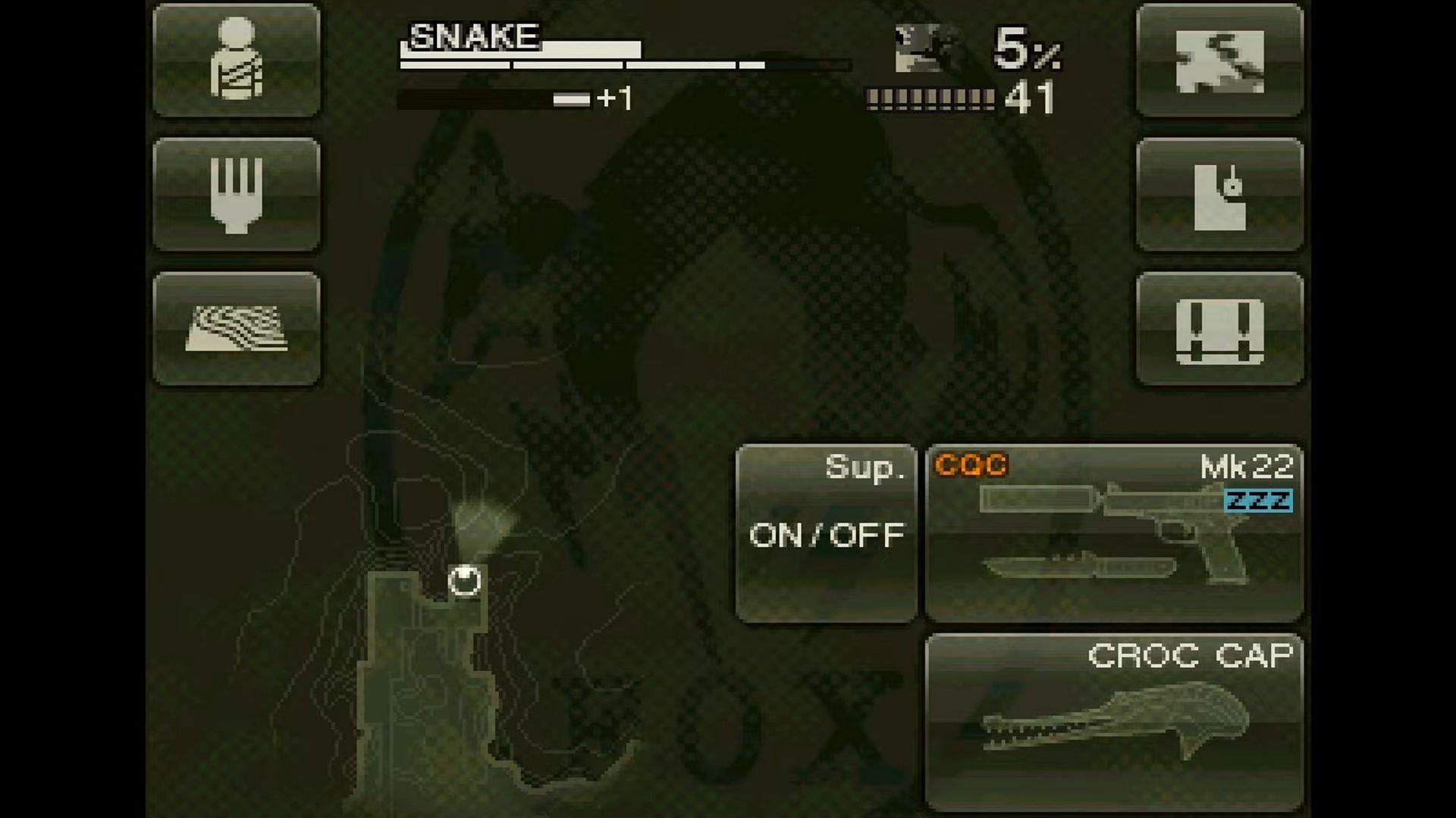 Snake Eater on the 3DS allowed 3D functionalities (Image via Konami, LongplayArchive)