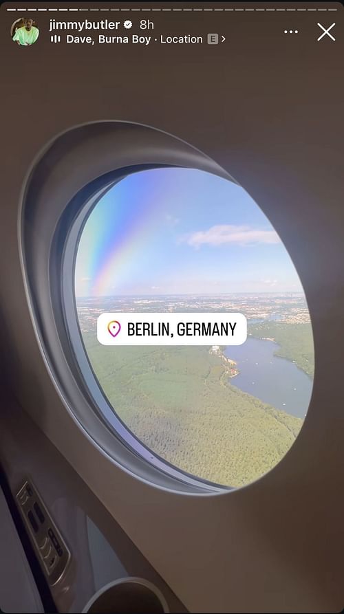 Jimmy Butler's image of a plane view on his arrival in Berlin, Germany