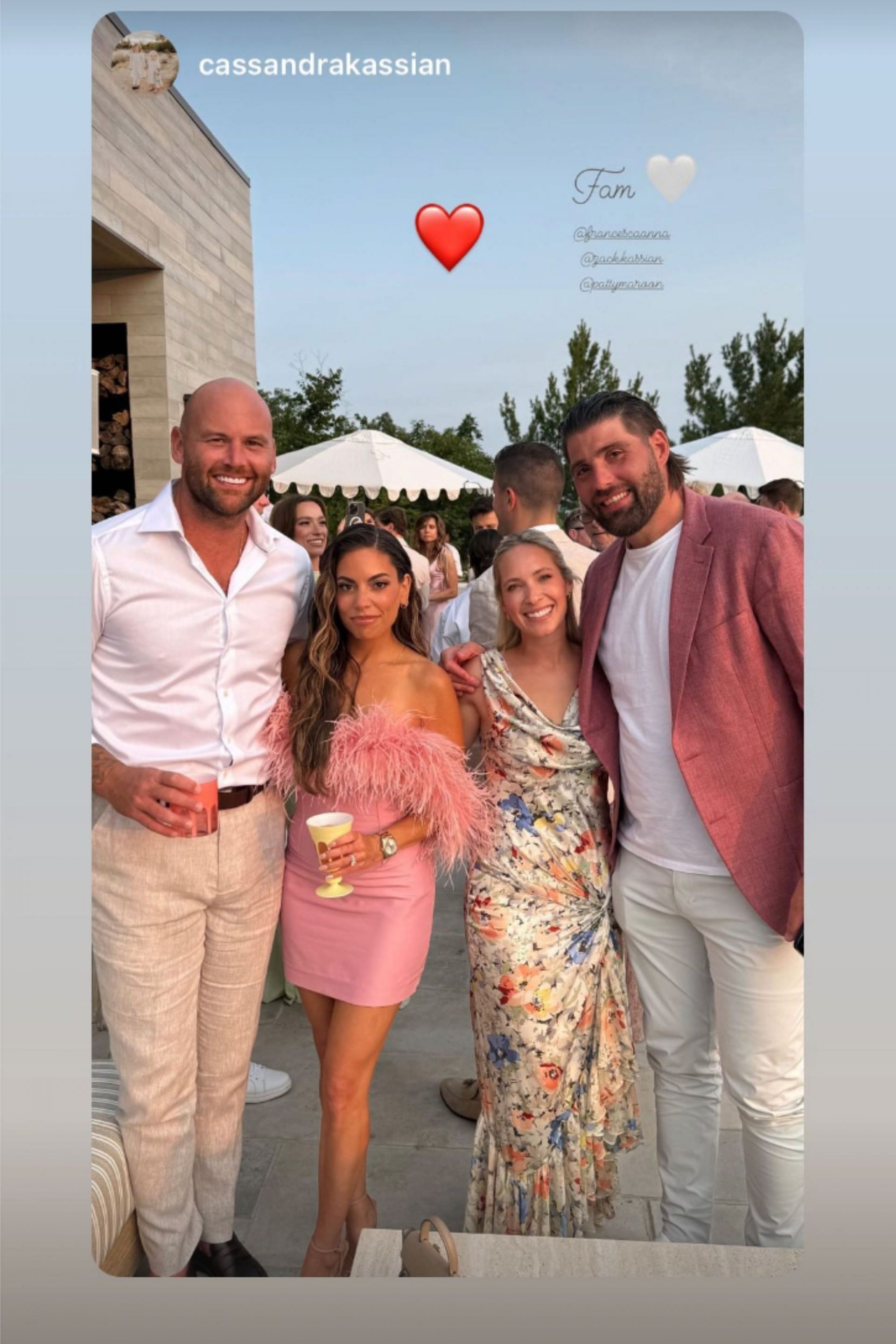 Zack Kassian and Pat Maroon were in attendance (Image credit: Cassandra Kassian&#039;s Instagram)