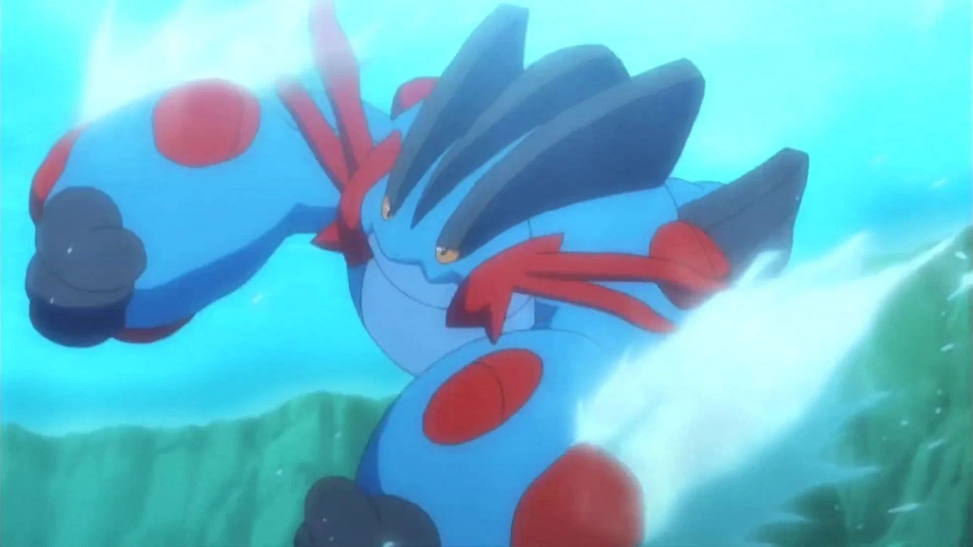 Mega Swampert in the anime (Image via The Pokemon Company)