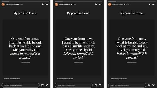 Phoenix shares an interesting message on her Instagram story.