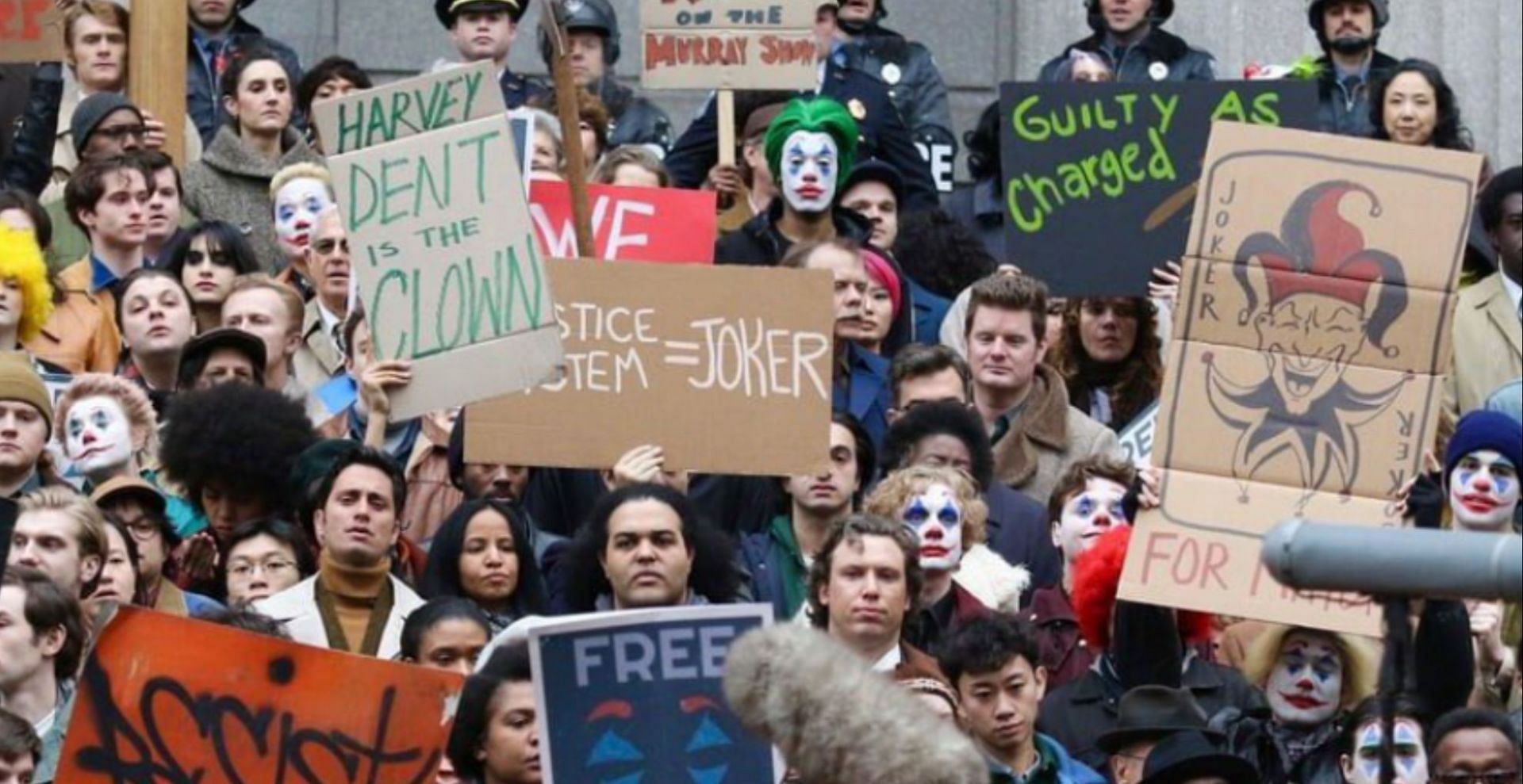 Sign mentioning Harvey Dent (Image via Warner Bros. Pictures)