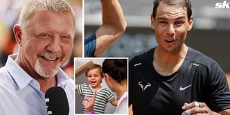 Boris Becker reacts to "priceless moment" between Rafael Nadal and his baby son at Paris Olympics 2024