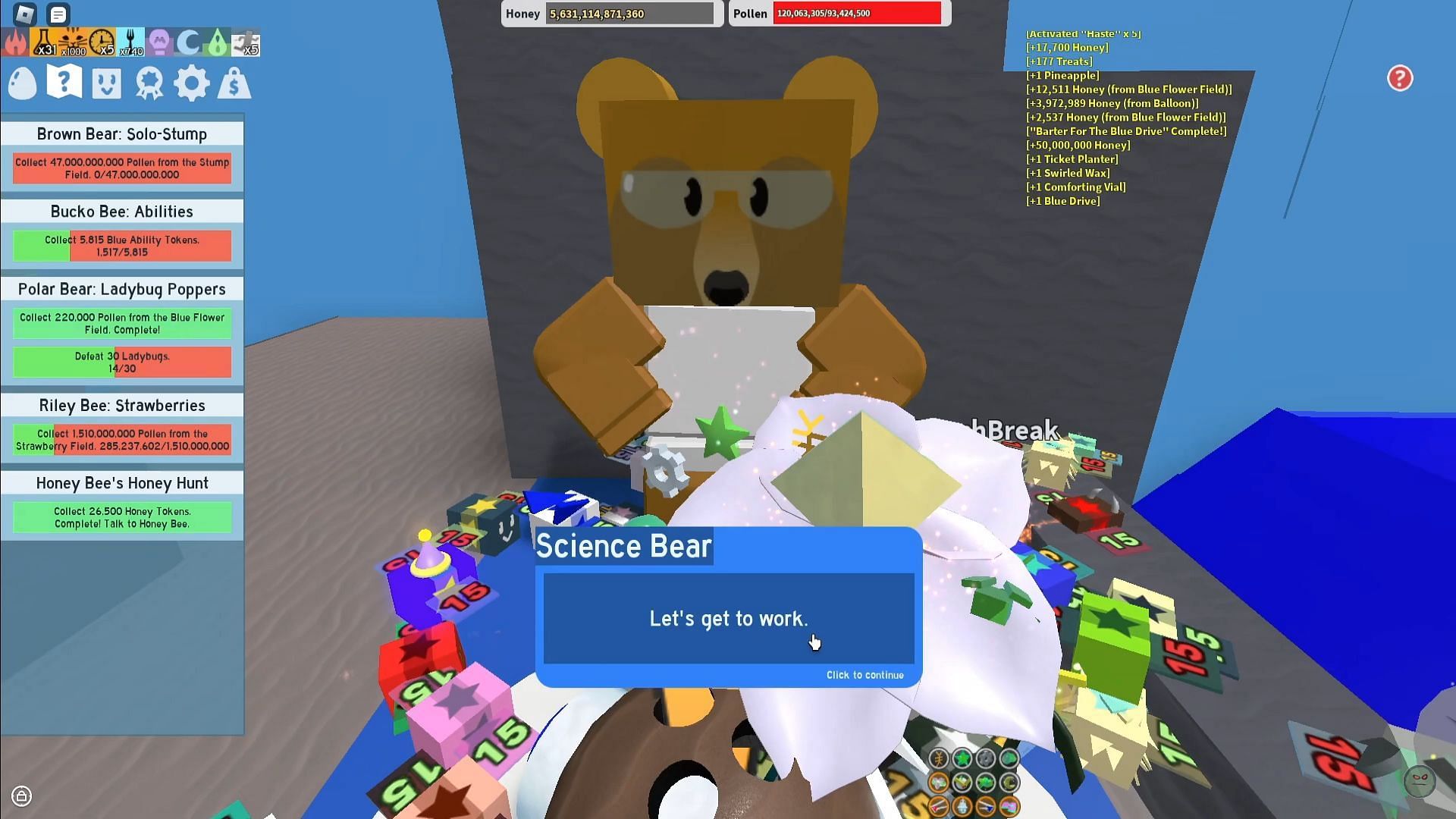 The Science Bear (Image via Roblox || Itsu Komodo on YouTube)