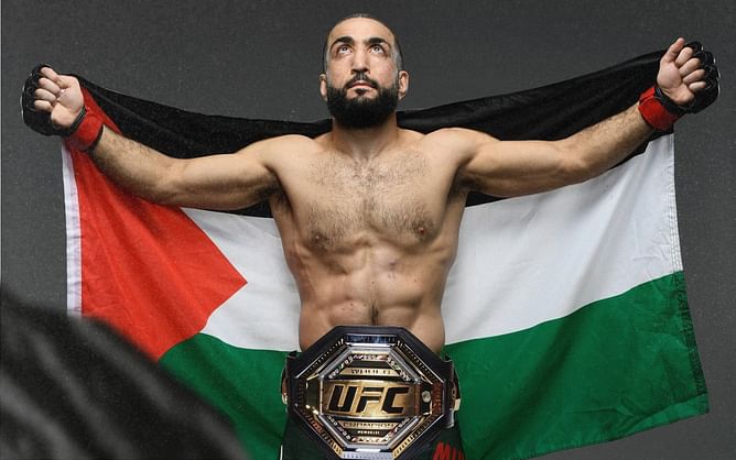 Belal Muhammad gives immediate reaction after #andnew moment, issues comment on title win