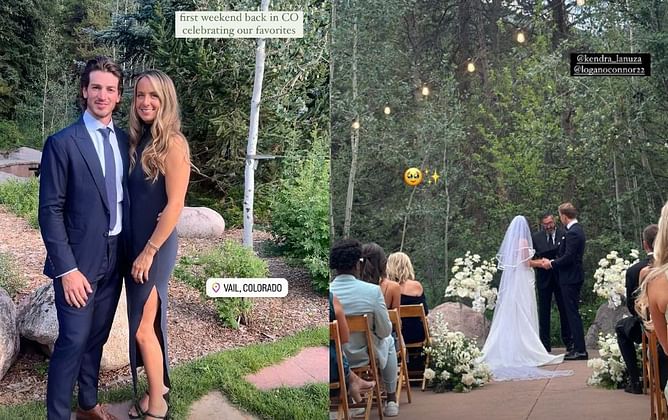 Inside Avs' Logan O'Connor and partner Kendra's Vail, Colorado wedding